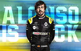 Fernando Alonso ritorna in F1 con il Team Renault