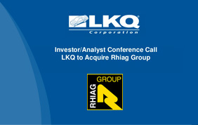LKQ Corporation completa l'acquisizione di Rhiag
