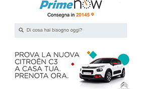 La nuova Citroen C3 viaggia con Amazon Prime Now