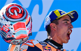 Ad Aragon vince Marc Marquez seguono Dovizioso e Iannone