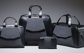 Linea bagagli in Alcantara per lo stile Peugeot