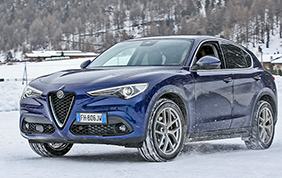 Alfa Romeo pronta per la neve di Madonna di Campiglio