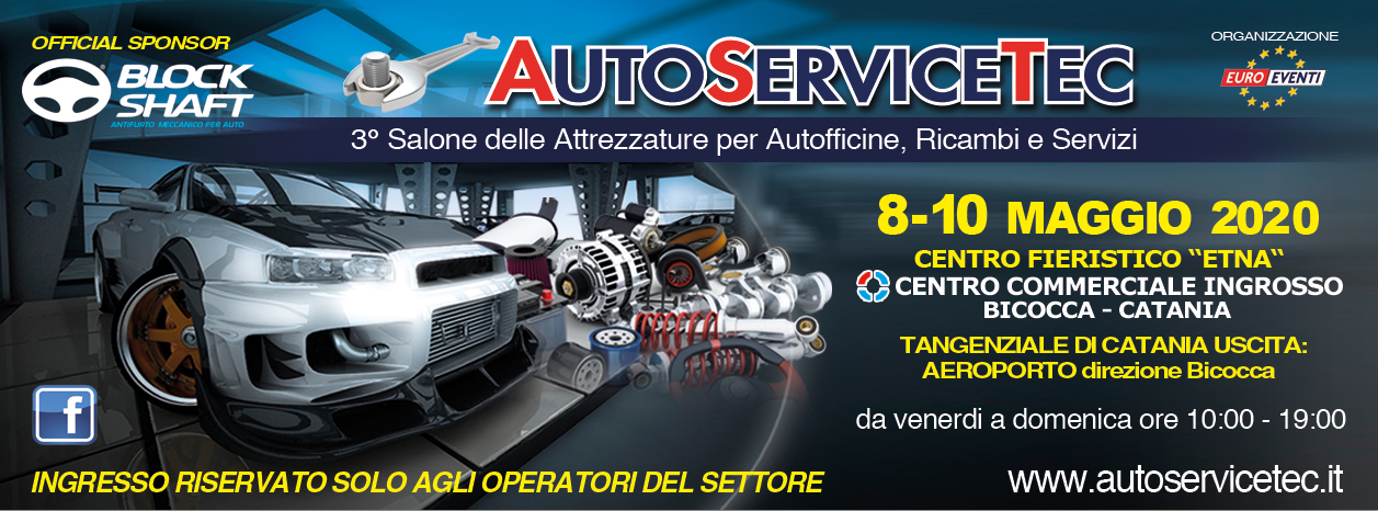 Dall'8 al 10 maggio 2020 va di scena a Catania la terza edizione del salone dell'aftermarket meridionaleDall'8 al 10 maggio 2020 va di scena a Catania la terza edizione del salone dell'aftermarket meridionale