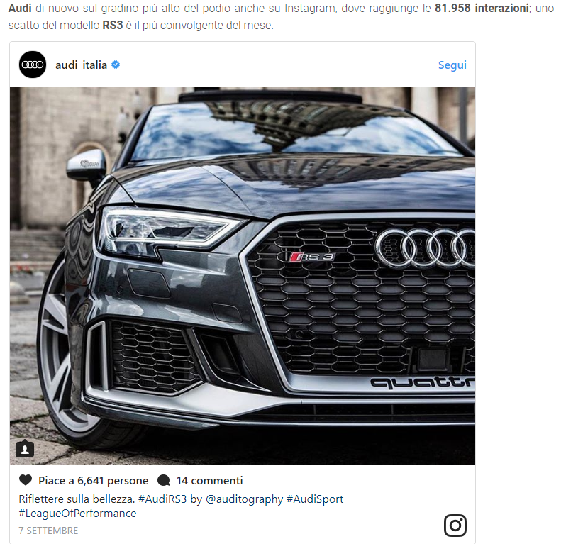 Audi social engagement