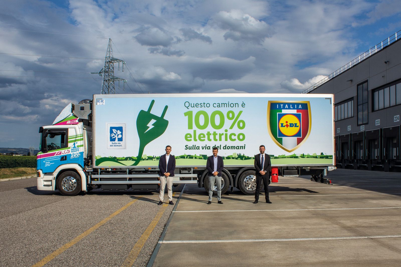 Il primo veicolo industriale elettrico di Lidl Italia è firmato Scania-LC3