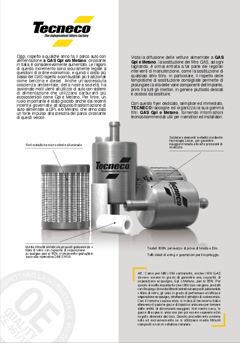 I filtri carburante TECNECO