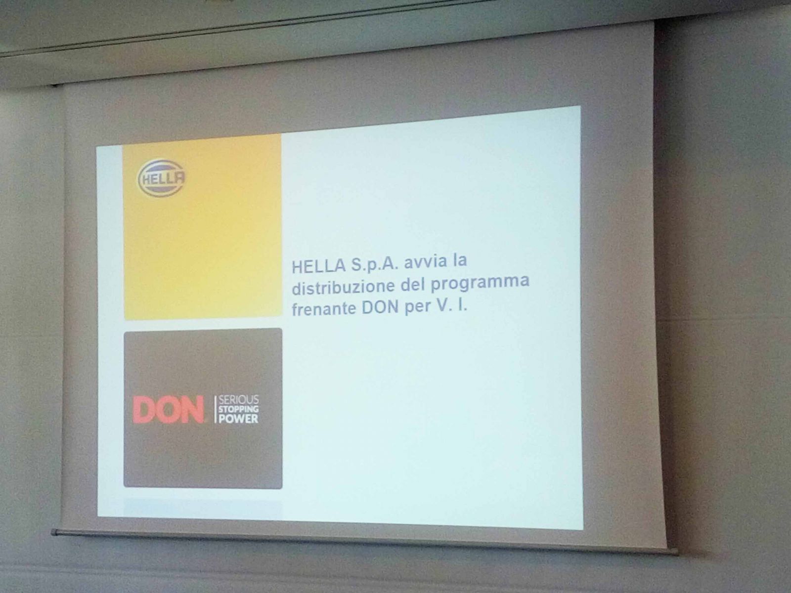 L'anno che sta per iniziare porterà ad Hella anche la distribuzione del programma frenante Don