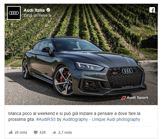 Audi facebook top brand