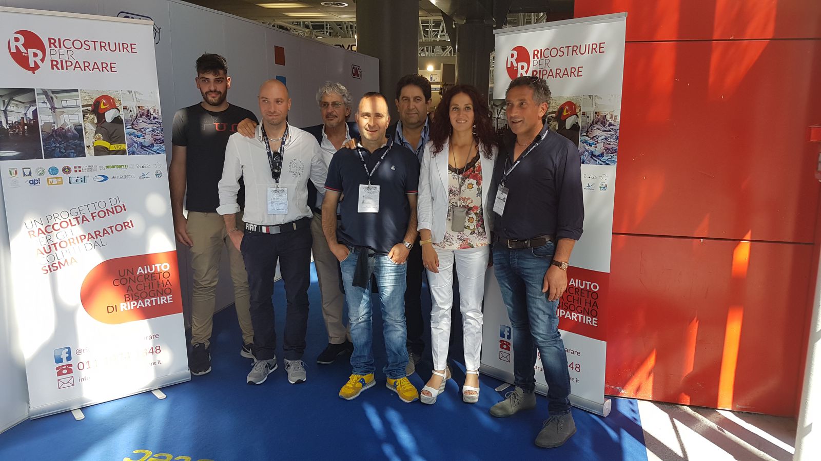 Team del progetto in aiuto degli autoriparatori terremotati
