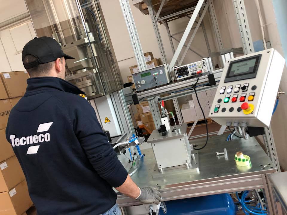 impianto di collaudo filtro carburante