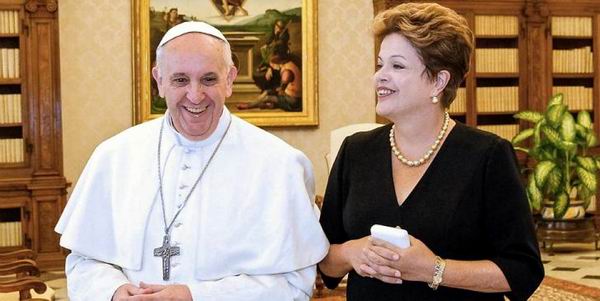 Incontro Papa Francesco e e Presidente brasiliano Dilma Rousseff