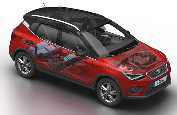 Nuova Seat Arona TGI: spazio al metano