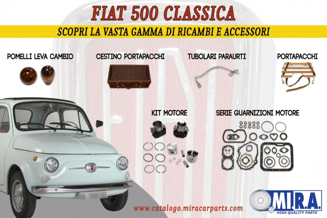Fiat 500 – Scopri la vasta gamma di ricambi e accessori.
