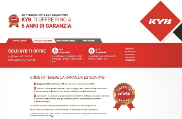 Ricambi KYB, sicurezza garantita ancora più a lungo