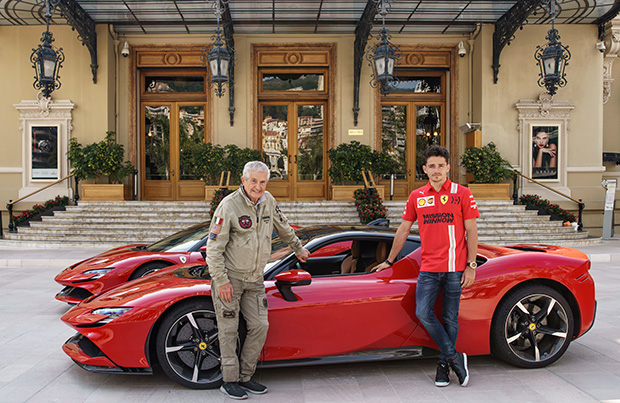 Ferrari SF90 Stradale e Leclerc in un cortometraggio