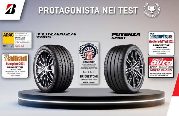 Pneumatici estivi: sul podio c’è Bridgestone