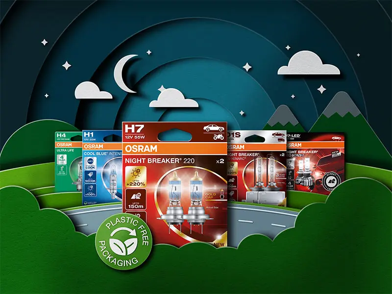 OSRAM rimuove la plastica dal packaging