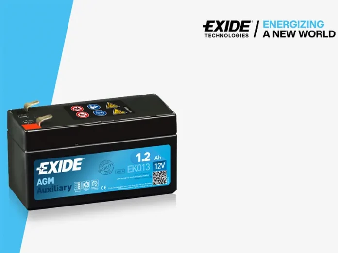 Nuova batteria AGM Exide EK013 per veicoli leggeri