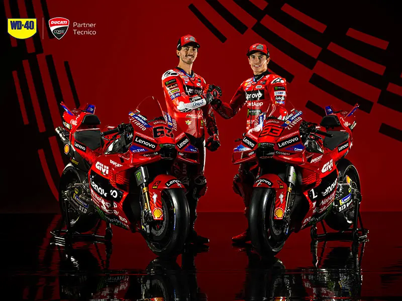 WD-40 rinnova la partnership con Ducati Corse per la MotoGP 2025