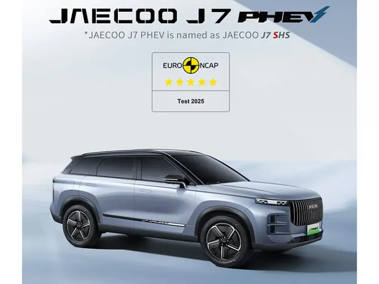 JAECOO 7 Super Hybrid ottiene le 5 stelle Euro NCAP e ANCAP