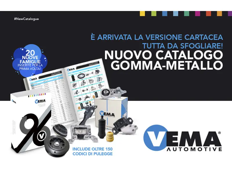 VEMA amplia il proprio universo di soluzioni per l’aftermarket con il nuovo Catalogo Gomma-Metallo 2025