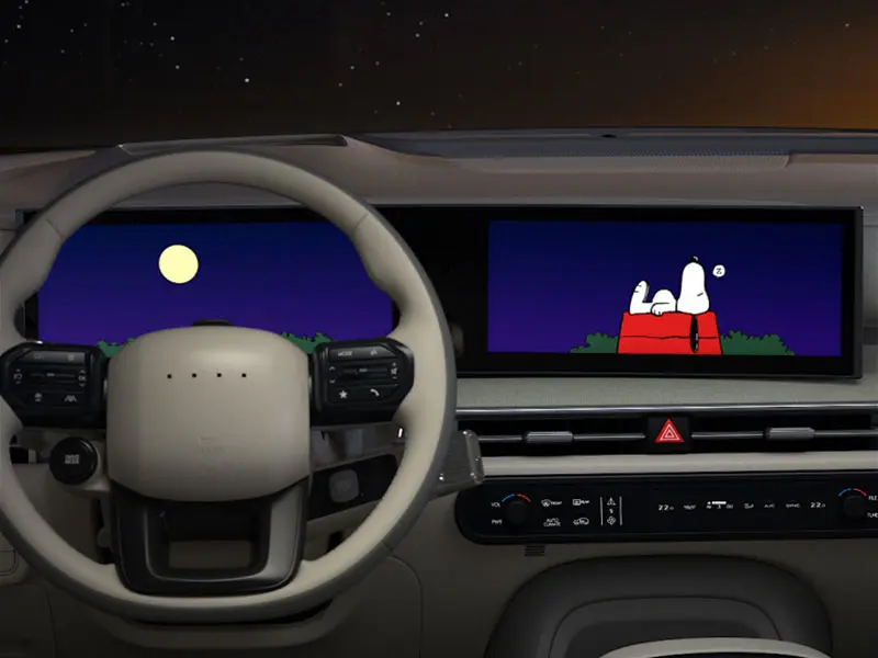 Hyundai porta Snoopy a bordo: i nuovi display PEANUTS