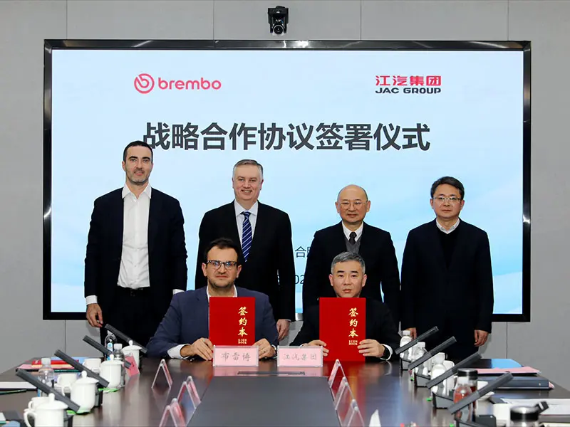 Brembo e JAC Group rafforzano l’alleanza: nasce una partnership per la mobilità del futuro