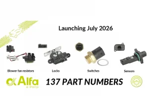 Alfa e-Parts amplia il catalogo con 137 nuovi ricambi aftermarket
