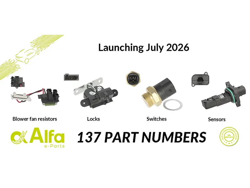 Alfa e-Parts amplia il catalogo con 137 nuovi ricambi aftermarket